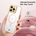 3 x BENTOBEN Magnetic for iPhone 16 Pro Max Case,Clear Electroplated Slim [Compatible with MagSafe] [Full Coverage Camera Protect] Shockproof Protective Phone Case for iPhone 16 Pro Max 6.9",Clear Pink