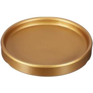 YELARXI 4.5 Inch Ceramic Plant Saucers, Round Flower Planter Water Trays Ceramic Plant Saucer Pot Tray -Fitting for (Outdoor/Indoors/Garden/Planting/Water/Flower/Coffee) Gold