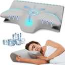 Cervical Pillow for Neck Pain Relief, Cooling Contour Memory Foam Pillows Support Odorless Ergonomic Neck Pillow Adjustable Orthopedic Bed Pillow for Side Back Stomach Sleeper with Pillowcase,Grey