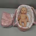 Dreamon 12'' Baby Doll Playset with Carrier Bassinet Bed, 11PCS Baby Doll Accessories Includes Pacifier, Blanket, Pillow, Diaper, Pretend Play Set Baby Doll Care Toys Gifts for Kids Girls