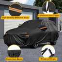 Custom Fit Car Cover for 2016-2025 Nissan Kicks, 10 Layers All Weather Outdoor SUV Car Covers with Zipper Door & Windproof Bands, Reflective Strip for Snow Rain Dust Hail Cover Sun UV Protection