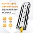 with Lock Heavy Duty Drawer Slides 12 14 16 18 20 22 24 26 28 30 32 34 36 40 44 48 52 56 60 Inch 500 Lbs Side Mount Full Extension Ball Bearing Rails Rail Tool Box Runner-W:76mm, 14 Inch