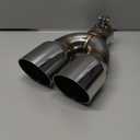 LCGP Dual Exhaust Tip 2.5 inch Inlet 3.5 inch Outlet Universal Car Stainless Steel Angle Cut 2-Packs Tailpipe(left and right)