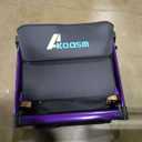 Foldable Rollator Walker for Seniors with Seat, Lightweight 2 in 1 Rolling Walkers Wheelchair Combo for Adult, Transport Chair with Brakes, Adjustable Seat and Handle, 300 Lb. Weight Capacity, Purple