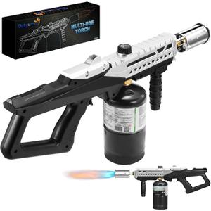 Propane Grill Torch Gun  Cooking Torch Head max. 800,000 BTUs  Culinary Torch Sous Vide  Adjustable Flamethrower for BBQ, Campfire, Charcoal Wood Grills Lighter(Tank Not Included)