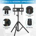 PERLESMITH TV Tripod Stand with 20 Tilt and 360 Swivel,Portable TV Stand for 23-70 Inch LED LCD OLED Flat Screen TVs,Height Adjustable Outdoor TV Stand with VESA 400x400mm, Holds up to 88lbs PSTM1