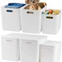 Amazon.com - DOUKE White Large Plastic Storage Bins with Lids, 30qt & 16qt Closet Organizers and Storage Tubs, 12" Deep Lidded Aesthetic Storage Containers(4XL+2L)