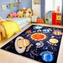 Kids Rugs for Playroom Educational Rug for Learn The ABC Alphabet, Soft Machine Washable Non-Slip Cute Carpet for Classroom Toddler Nursery Kids Room Decor Mat