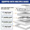 VOLISUN Solar Post Cap Lights: 6 - Pack Outdoor Deck Post Cap Lights White for Dock Fence Waterproof 2 Color Modes,4x4/6x6 Wooden/Vinyl Posts