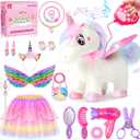 Jeowoqao Unicorn Toys for Girls Age 4-6,Walking Talking Singing