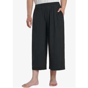 Women's Plus Size 1XL Capri Lounge Pants Wide Leg Lounge Capris