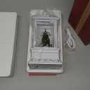 Christmas Tree Snow Globe Light up Lantern with 8 Songs, 10.8" White Rotating Electric Christmas Snow Globes for Kids Adults, 6H Timer & Dual Power, Snowglobes Christmas Decorations Indoor Gifts