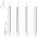 LED Shop Lights for Garage Workshop, Super Brightness 6500K 25W Daylight 3750LM, Plug and Play, Linkable T8 Tube Fixtures, Utility Shop Light (4 Pack)
