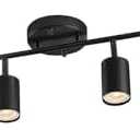VONLUCE 6 Light Track Light Fixture, LED Track Lighting Kit with Rotatable Track Heads, 3-Color GU10 Bulbs Included, Modern Ceiling Spotlight for Kitchen Office Closet Studio Bedroom, Black.3