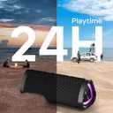 Vanzon Bluetooth Speaker, Portable Bluetooth Speaker, IPX7 Waterproof Wireless Speaker with 24W Stereo Sound,TWS Pairing,24H Playtime and Colorful RGB Lights for Home,Outdoor,Party,Great Gift