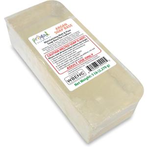 Primal Elements Argan Oil Soap Base - Moisturizing Melt and Pour Glycerin Soap Base for Crafting and Soap Making, Easy to Cut - 5 Pound