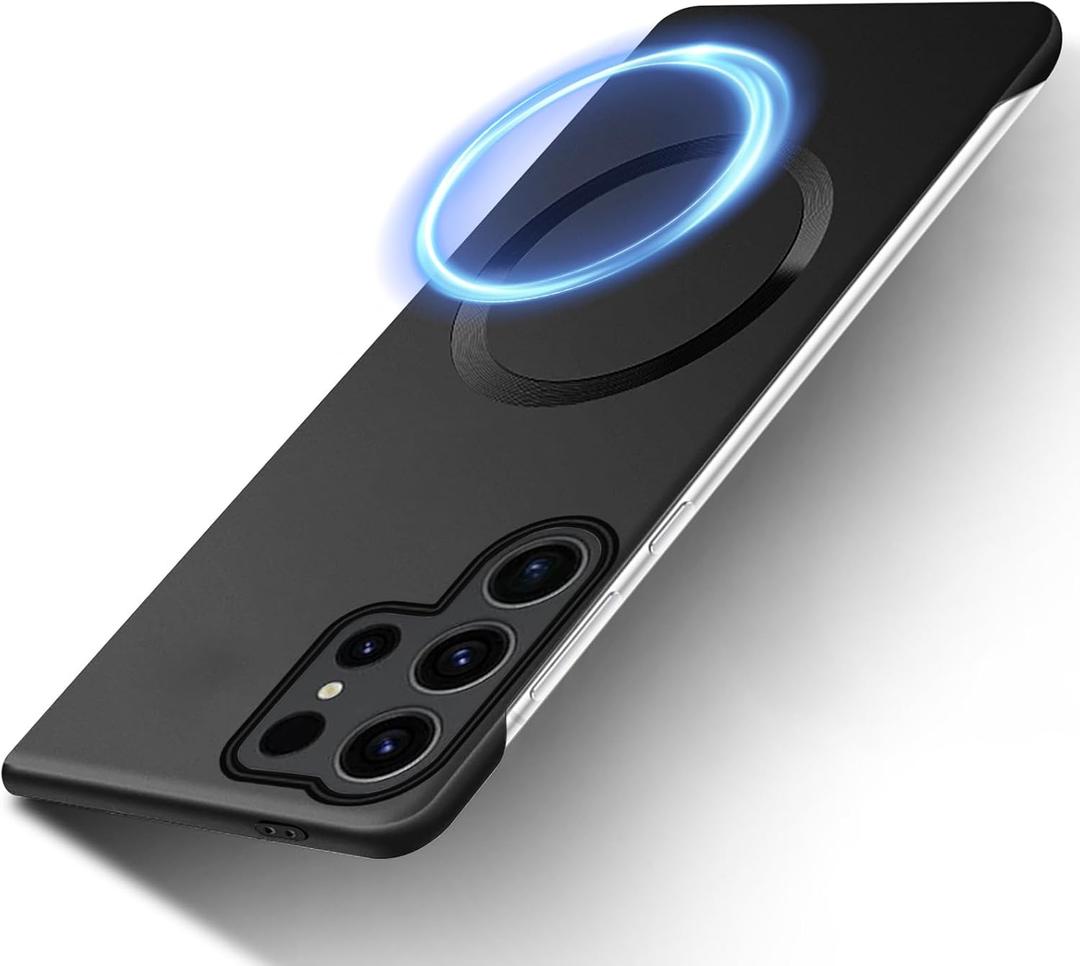 Ultra Slim Case for Samsung Galaxy S26 Ultra Case with Magnetic [Borderless - Original Touch] Matte Slim Phone Case with Mag-Safe, Anti-Fingerprint Cover for Samsung S26 Ultra 5G (Black)