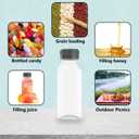 Goiio 8 Pcs 8 Oz Plastic Juice Bottles Empty Clear Containers with Tamper Proof Lids for Juice, Milk and Other Beverage