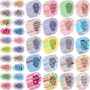 100 Pcs Adhesive Eye Patches for Kids Girls Cute Toddler Eye Patch Bulk Colorful Breathable Lazy Patch Cartoon Adhesive Bandages for Children Baby Light Blocking, 20 Styles, 3 x 2 Inches