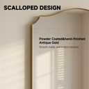 VIWILII Gold Vanity Wall Mirror 32"x24", Scalloped Edge Bathroom Mirror