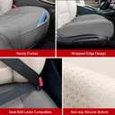 BOPUOVRE Car Seat Cover for Luxury & Comfort - PU Leather, Anti-Slip, Full Wrap Protection with Storage Pocket for Bottom Cushion - Universal Fit for 95% of Vehicles (Gray,1 Piece)