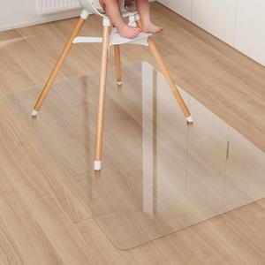 ZPAI Area Floor Mat for Home, 3'×5' Transparent No Slip Waterproof Vinyl Area Rug, Spill Resistant Hard Floor Protector Cover for Kitchen, Easy Clean Splat Mat for Under High Chair