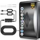 2026 Upgraded TV Antenna Indoor, 3200+ Miles HDTV Antenna for Smart TV Indoor Long Range, Digital Antena for Local Channels with Amplifier Signal Booster 4k 8k