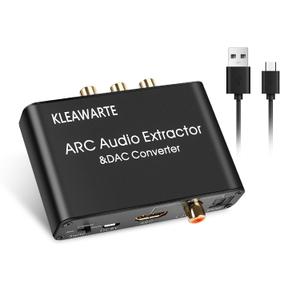 HDMI ARC Adapter ARC Audio Extractor ARC HDMI SPDIF/Optical Coaxial to Stereo Audio SPDIF Coaxial L/R 3.5mm Jack for TV 192KHz Digital to Analog Converter DAC Converter