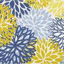 susiyo Bathroom Rug Mat Spring Floral Yellow Blue Chrysanthemums Bath Mat Super Soft Absorbent Plush Shaggy Bath Rugs Non Slip Quick Dry Bath Carpet for Bathroom Floor Tub Shower