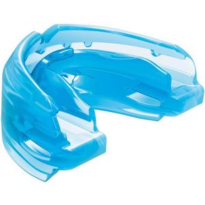 Shock Doctor Braces Football Mouth Guard, Upper & Lower Teeth Protection, Adult/Youth Sizes with Helmet Strap, Mouthguard for Sports, Football, Hockey, Lacrosse, Baseball, Wrestling, More (Adult: 12+ yrs, Blue)