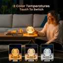 Rechargeable Crystal Bedside Lamp, Cordless Table Lamp with Remote & Touch Control, 3600mAh Fast Charging, 3 Color Dimmable Wall Mountable Night Light for Bedroom Home Decor(Gold)