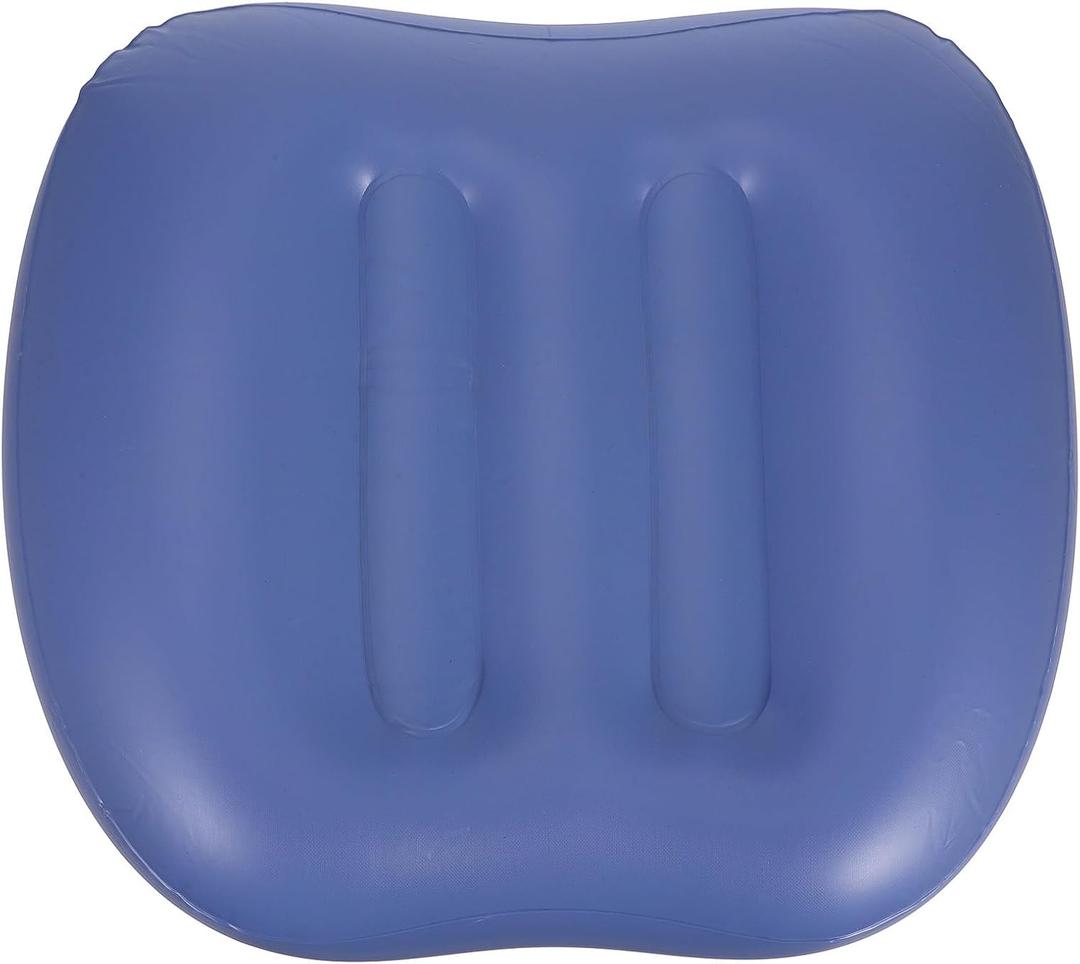 Bathtub Cushion Pillow - Inflatable Bath Pillow with Suction Cups for Neck and Back Support Portable and Foldable Spa Accessory Fits Most Tubs