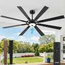 Lotsky 72" Outdoor Motion Sensor Ceiling Fan with LED Light, Remote Control