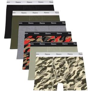 Hanes boys Originals Boxer Briefs, Stretch Cotton Underwear, Assorted, 6-pack M