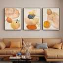 QKF Modern decor Minimalist Abstract framed Canvas Large Wall Art For Living Bedroom Bathroom Room Paintings posters Home Decoration posters & prints 16“X 24” wall art set of 3, 16" X 24" X 3 pieces