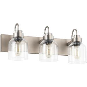 PRESDE Vintage 3 Light Bathroom Light Fixtures Over Mirror Brushed Nickel Bathroom Vanity Lights with Bubble Glass Shades Bath Vanity Lighting