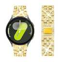 SUPOIX Band Compatible for Samsung Galaxy Watch 7/ 6/ 5, 20mm Women Bling Replacement Strap for Galaxy Watch (Gold)