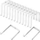 Amylove 12 Pcs Adjustable Cubicle Hanger Universal Partition Metal Cubicle Hooks Door Hanger, Adjusted to Fit Panels with 1 3/8 Inch to 3 1/2 Inch Thickness for Office Whiteboard (White)