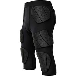 7 Pad Football Girdle for Youth Boys Girdle Football Padded Compression Shorts Knee Pads,Hip,Thigh Protector Basketball Football Girdle Shorts (Medium)