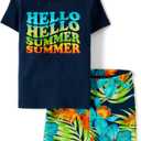 The Children's Place Baby-Boys And Toddler Short Sleeve Top and Shorts Snug Fit 100% Cotton 2 Piece Pajama Set, Size 0-3 M