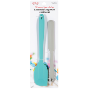 Crave Silicone Spatula Set, Teal/Grey