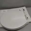 Round Toilet Seat, Standard 16.5 Slow/Soft Close Round Toilet Seat for Round Toilets, No-Slam Quiet-Close Lid, Easy-to-Install, White, Durable Never-Loosen Design