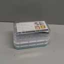 Ice Cube Tray with Lid and Bin, PHINOX 56 pcs Ice Trays for Freezer, Ice Cube Trays for Freezer with 2 trays, Container, Lid & Ice Scoop, BPA Free(28 Cubes/Tier) (Blue)