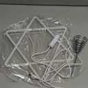 Leriton 16.3 Inches Star of David Hanukkah Tree Topper Hanukkah Decorations Christmas Star Tree Topper Blue Lights USB Power Supply Suitable for Diwali Birthdays Weddings Parties Christmas Tree