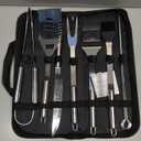 11Pcs Stainless Steel BBQ Grilling Accessories Set, Dad Gifts for Fathers Day Grilling Gifts,Portable Practical Grill Tools Utensils Kit with Storage Bag for Outdoor Grill Camping Backyard