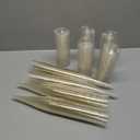 Prestee 100 Gold Plastic Champagne Flutes - 4.5 oz Disposable Champagne Glasses for Toasting at Weddings, Mimosas, Cocktails, Great Gatsby Party Decorations, and Events