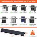 QuliMetal GS4 Genesis II Flavorizer Bars for Weber Genesis II/LX 300, Genesis II E310, II E315, II E335 (2017 & Newer) Grills, 17-Inch Porcelain Enameled Steel 66795 Flavorizer Bars for Weber 66032