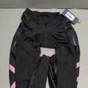 Santic Women's Cycling Pants High Waist 4D Padded Cycling Capris Shorts 3/4 Biking Tights Pockets (Black, M)