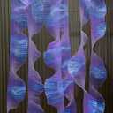 Newwiee 15 Yard Iridescent Ribbon Ruffle Trim Pleated Chiffon Organza Fabric Chiffon Ribbon Lace Fabric Trim for Wedding Sewing Dress Lanter Skirt Bag Decor Jellyfish Hat Costume Craft(Purple)
