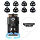 Appliance Casters - Furniture Sliders & Appliance Rollers for Kitchen, Coffee Machine, Blender, Oven - Helps Mom or Wife Easily Solve Countertop Sliding (Black, 8pcs)